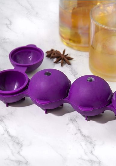 Сферическая форма для льда, 21,5 × 7 × 4 см, силикон, фиолетовый — пр-во Kitchen Craft
