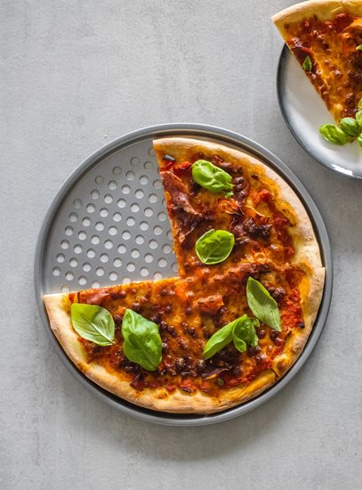 Rund pizzabricka, 33 cm, stål – tillverkad av Kitchen Craft