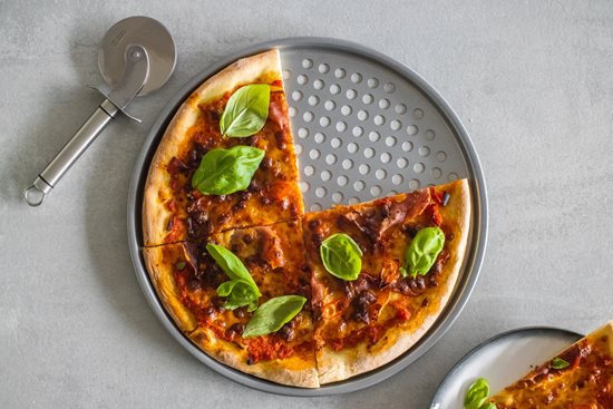 Trej tond tal-pizza, 33 ċm, azzar – magħmul minn Kitchen Craft