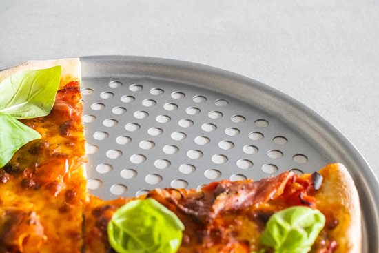 Rund pizzabakke, 33 cm, stål – fremstillet af Kitchen Craft