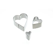 Set of 3 cutter moulds, for decorating with marzipan, 10 - 45 mm - by Kitchen Craft