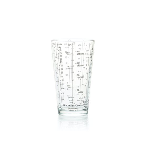 Taza para medir ingredientes, 425 ml, de vidrio - hecha por Kitchen Craft