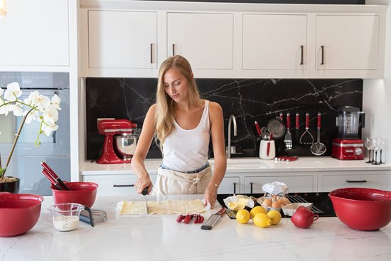 Juego de 3 tazones para mezclar, plástico, Empire Red - marca KitchenAid