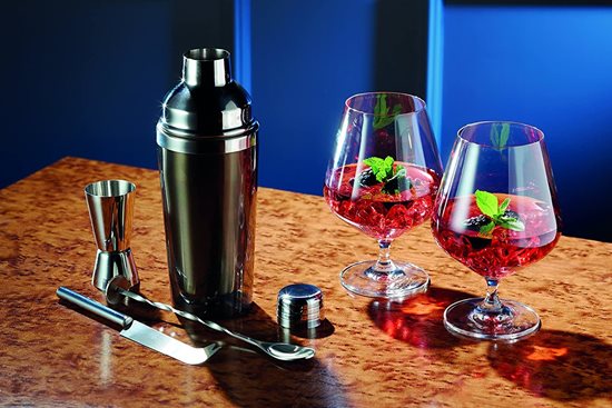 Dobbeltmåls cocktailglas, 25/50 ml, rustfrit stål, sølvfarvet - Kitchen Craft