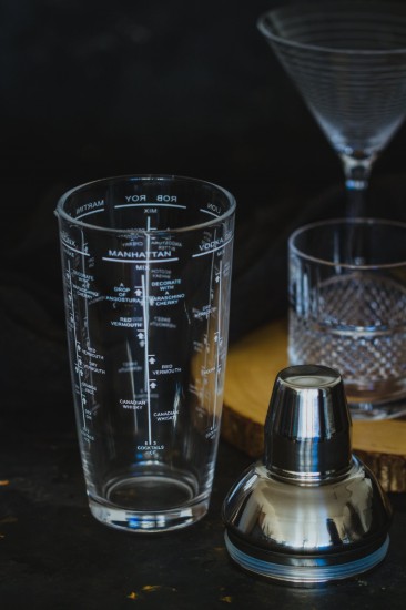 Koktejlový šejkr, vyrobený ze skla, 700 ml - BarCraft