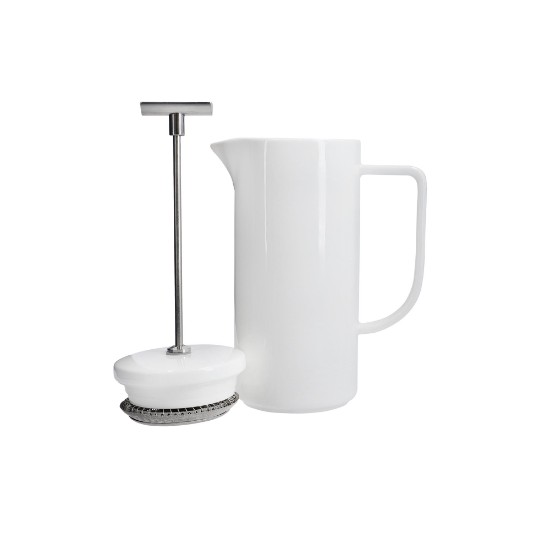 Cafetière French Press, céramique, 480 ml, "Vienna", Blanc - La Cafetiere