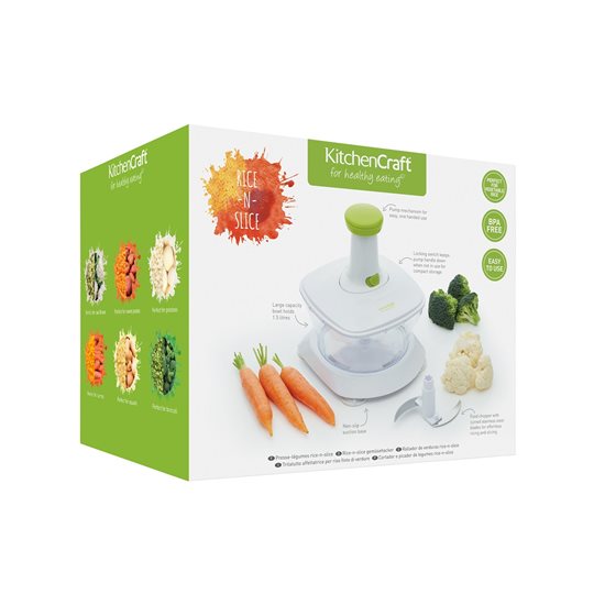 Ryžių ir pjaustymo mašina iš "Healthy Eating" asortimento, 1,5 l - pagaminta Kitchen Craft