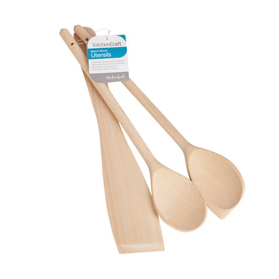 Conjunto de 3 utensílios de madeira - por Kitchen Craft