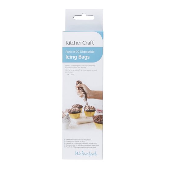 Set of 20 pastry bags for decorating cakes - produced by Kitchen Craft