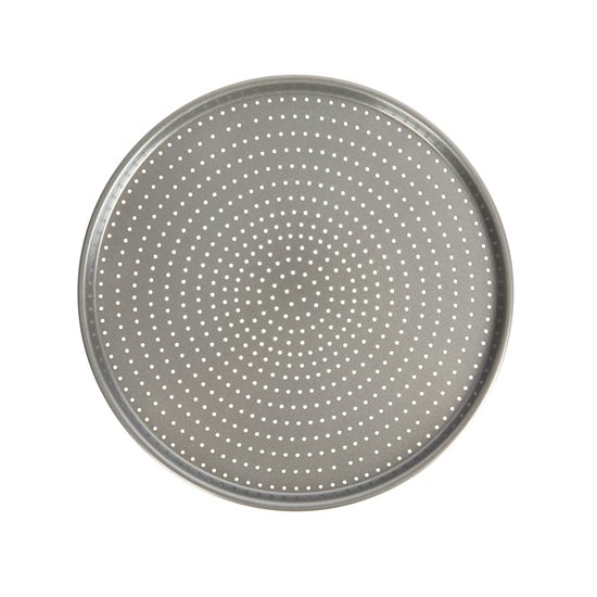 Perforated pizza tray, steel, 32 cm - Kitchen Craft