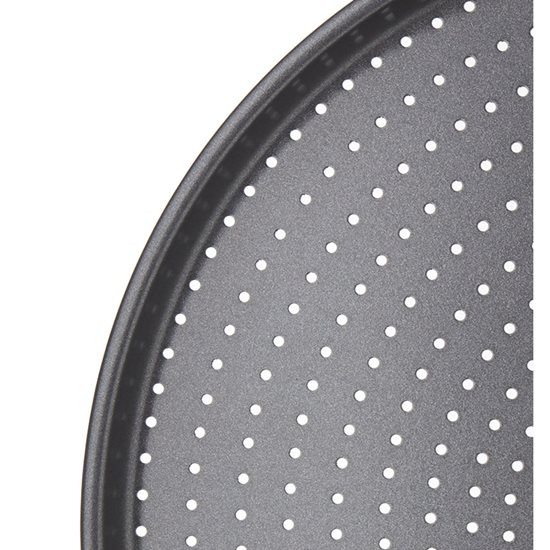 Perforated pizza tray, steel, 32 cm - Kitchen Craft