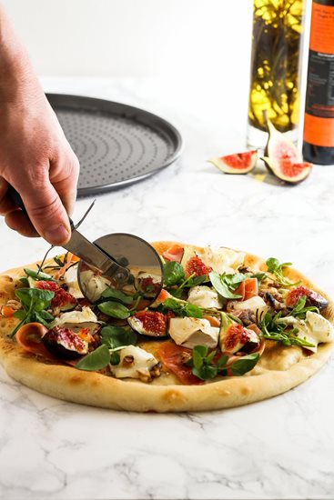 Pan pizza bréifneach, cruach, 32 cm - Kitchen Craft