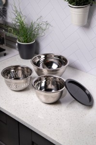 4-delt skålsæt, rustfrit stål - fra Kitchen Craft