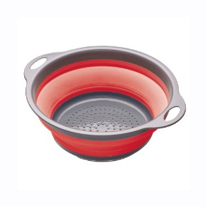 Collapsible strainer, 24 cm, red - made by Kitchen Craft