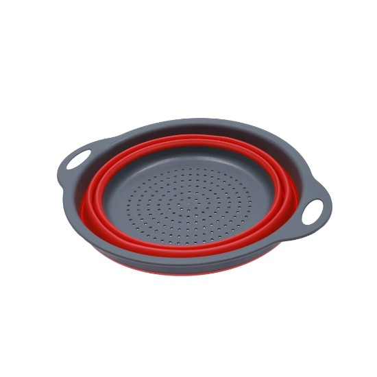 Collapsible colander, 24 cm, red - Kitchen Craft