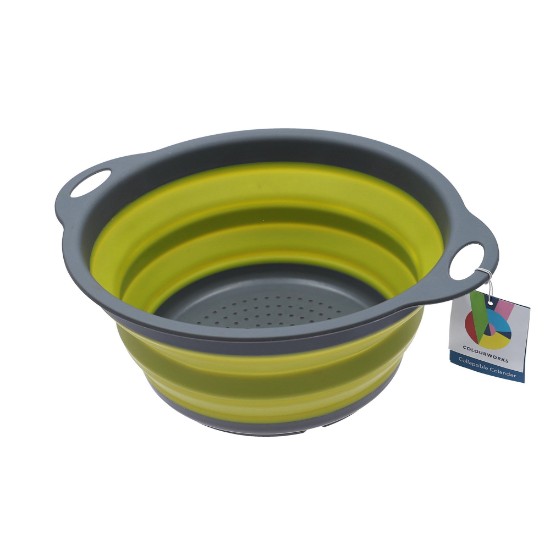 Collapsible colander, 24 cm, green - Kitchen Craft