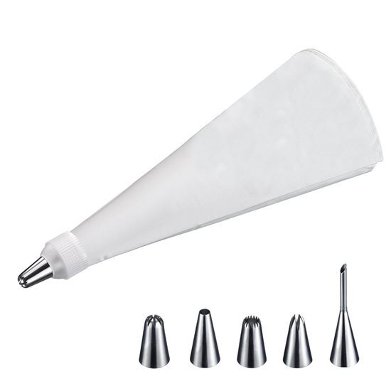 Pastry piping bag with 5 nozzles - Westmark