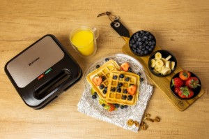 3-in-1 sandwich maker, 2 slices, 800 W - Zokura