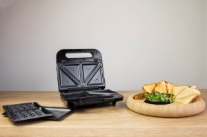 3-in-1 sandwich maker, 2 slices, 800 W - Zokura