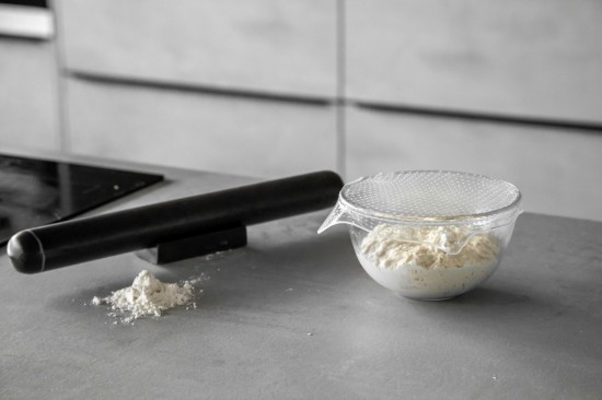 Deegroller met houder, 37 cm, marmer - van Kitchen Craft