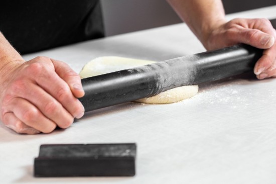Deegroller met houder, 37 cm, marmer - van Kitchen Craft