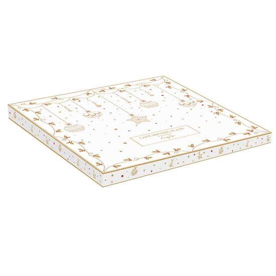 Tacna od 32 cm za serviranje torte, "CHRISTMAS LIGHTS", porcelan - Nuova R2S