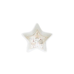 15 cm star-shaped bowl, "CHRISTMAS LIGHTS", porcelain - Nuova R2S