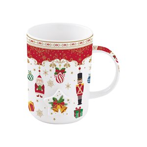 Porcelain mug, 370 ml, <<CHRISTMAS ORNAMENTS>> - Nuova R2S brand