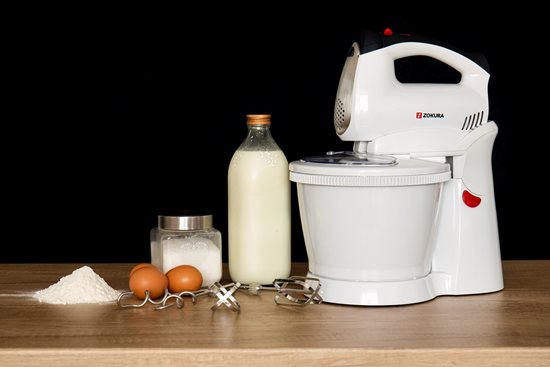 Hand mixer with bowl, 400 W, 2.5L - Zokura