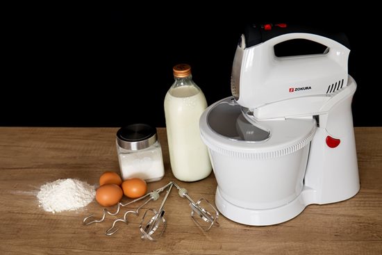 Handmixer mit Schüssel, 400 W, 2.5L - Zokura