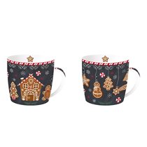 Set of 2 porcelain mugs, 350 ml, "GINGERBREAD" - Nuova R2S brand