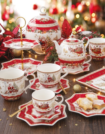 Porcelain cup with saucer, 250 ml, "CHRISTMAS MEMORIES" - Nuova R2S