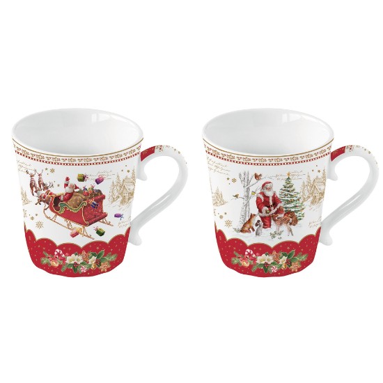 2 porcelianinių puodelių rinkinys, 340 ml, <<CHRISTMAS MEMORIES>> - Nuova R2S prekės ženklas