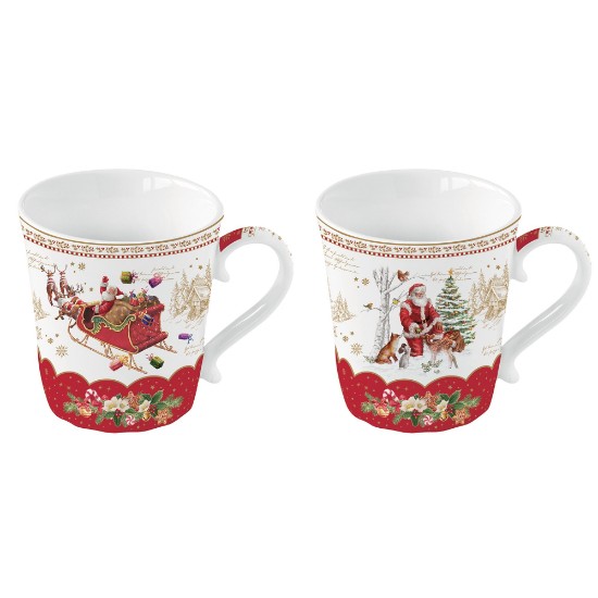 Súprava 2 porcelánových hrnčekov, 340 ml, <<CHRISTMAS MEMORIES>> - značka Nuova R2S