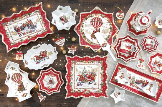 6 részes karácsonyfadíszek, porcelán, CHRISTMAS MEMORIES - Nuova R2S