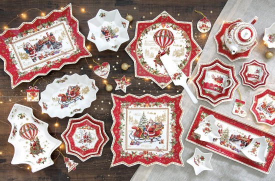 6-piece Christmas tree decorations, porcelain,  CHRISTMAS MEMORIES - Nuova R2S