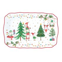 Serving platter made of porcelain, 35 x 23 cm, <<READY FOR CHRISTMAS>> - Nuova R2S brand