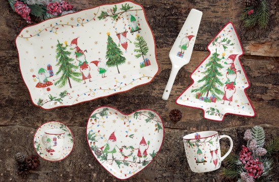 Servírovací tanier z porcelánu, 35 x 23 cm, <<READY FOR CHRISTMAS>> - Značka Nuova R2S