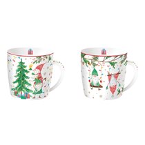 Set of 2 porcelain mugs, 350 ml, "READY FOR CHRISTMAS" - Nuova R2S