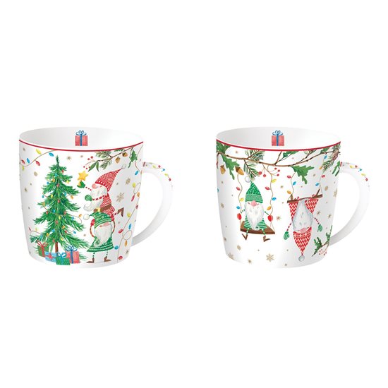 Súprava 2 porcelánových hrnčekov, 350 ml, "READY FOR CHRISTMAS" - Nuova R2S