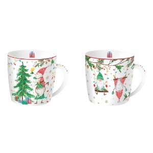 Set od 2 porculanske šalice, 350 ml, "READY FOR CHRISTMAS" - Nuova R2S