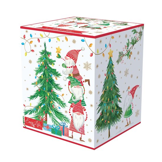 350 ml hrnek s víčkem a kovovým nálevníkem, "READY FOR CHRISTMAS", porcelán - Nuova R2S