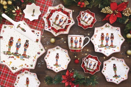 250 ml porcelianinis puodelis su lėkšte, "VINTAGE NUTCRACKER" - Nuova R2S