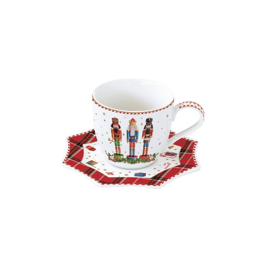 250 ml cupán poircealláin le saucer, "VINTAGE NUTCRACKER" - Nuova R2S