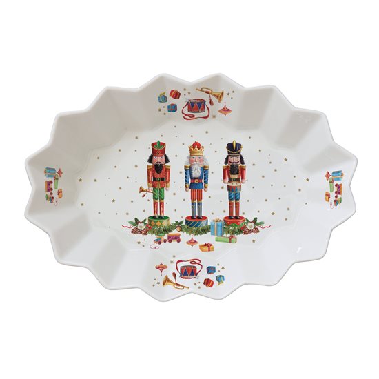 Ovalus padėklas 27 × 17 cm "VINTAGE NUTCRACKER", porcelianas - Nuova R2S