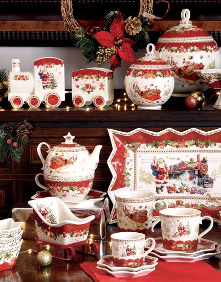 Komplekts tējas pasniegšanai, 450 ml, "CHRISTMAS MEMORIES", porcelāns - Nuova R2S