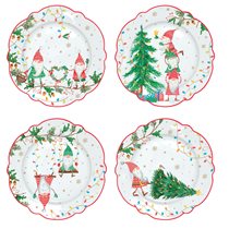 Set of 4 dessert plates, 20 cm, porcelain, "READY FOR CHRISTMAS"