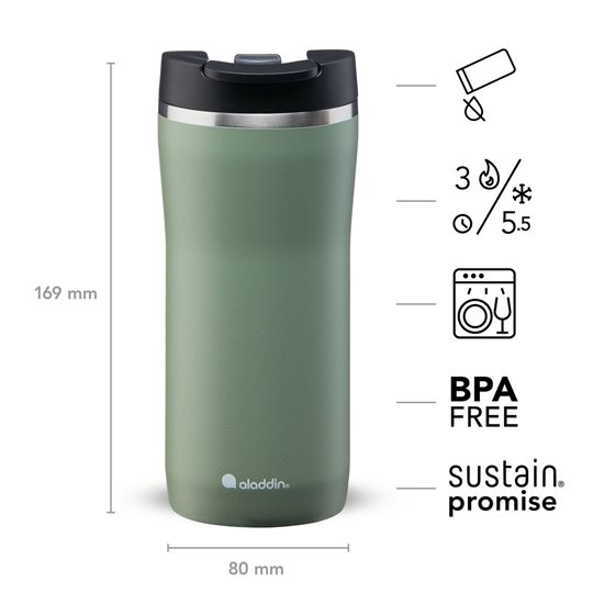 Tazza termoisolante "Mocca Leak-Lock", 350 ml, <<Sage Green>> - Aladdin