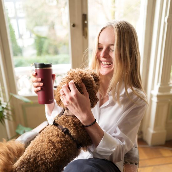 "Mocca Leak-Lock" thermo-insulated mug, 350 ml, <<Burgundy>> - Aladdin
