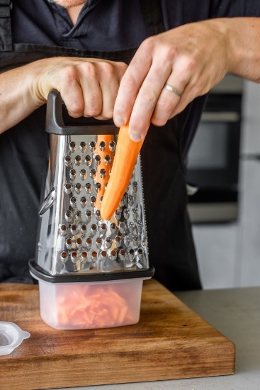 Multipurpose grater, with container, stainless steel - Kitchen Craft